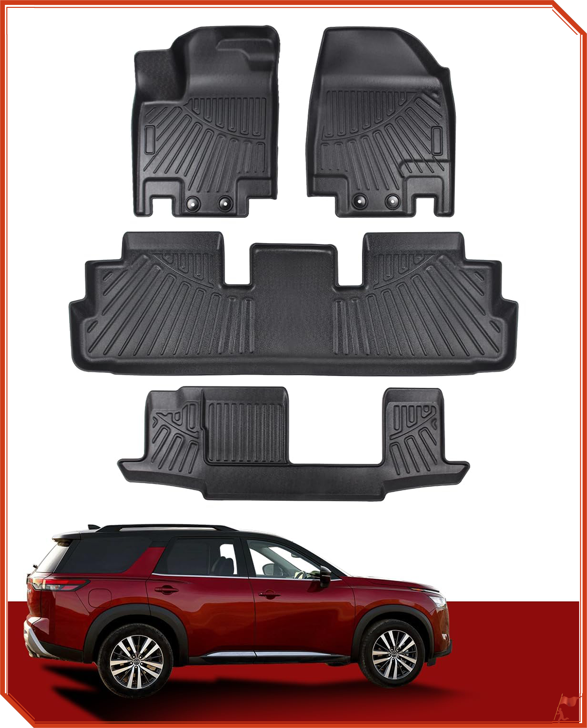 Fit 20222023 Nissan Pathfinder/Infiniti QX60 Floor Mat All Weather