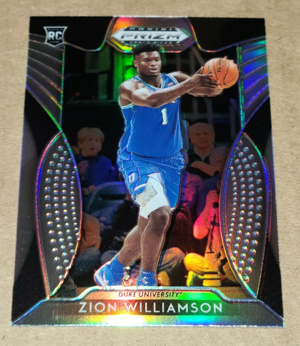 2019-20 Panini Prizm Draft Picks Zion Williamson Silver Prizm SP Rookie! #64 🔥
