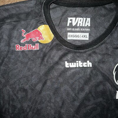 Men's Furia Twitch Red Bull Sports 2021 Black Jersey 4XL | eBay