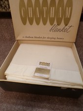 Vtg NOS Chatham "Eldorado" White Rayon Blanket Twin/Double 72 x 90