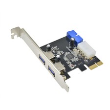2 Ports PCI Express USB 3.0 Front Panel with 4-Pin  20 Pin Control Card Adapter