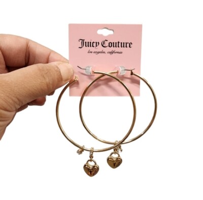 Fashion Earrings Amazon Prime Juicy Couture Heart Hoop Earrings