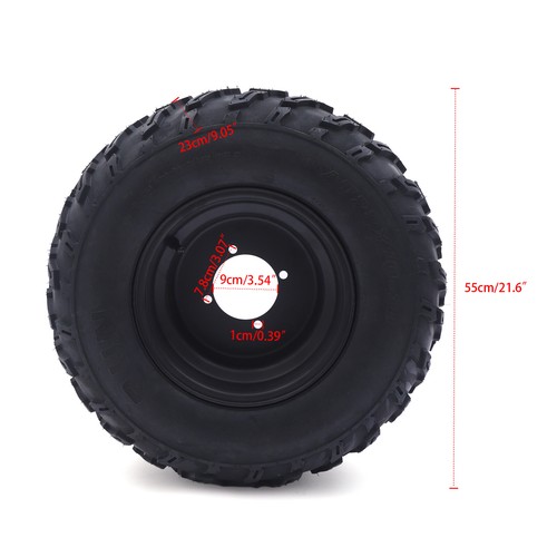 10 Inch ATV Wheels 22x10-10 Tire Rim for 200cc 250cc Quad UTV Off Road Black - Bild 3 von 14