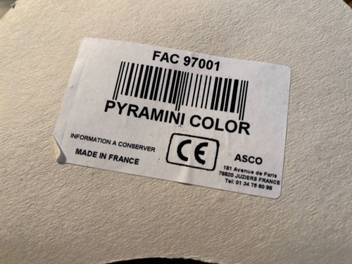 Rompecabezas pirámide pirámide vintage NOS ASCO Francia nuevo en paquete juguete educativo - Imagen 6 de 6