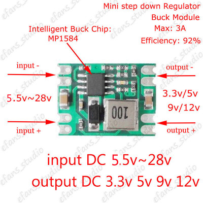 10 x estupendo mini 3a dc 3v 5v 16v Converter step down Buck Power Supply módulos 10 x estupendo mini 3a dc 3v 5v 16v Converter step down Buck Power Supply módulos
