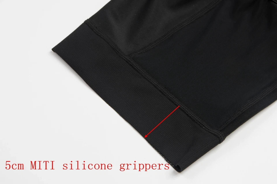 Culotte con tirantes de ciclismo para hombre largo de viaje 4 bolsillos acolchado culote con tirantes altamente reflectante Foto 4 de 4