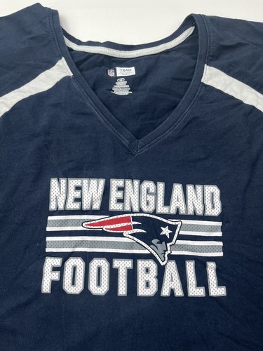 New England Patriots NFL Women's Plus 4X Short Sleeve Knit Top Shirt - Picture 16 of 23