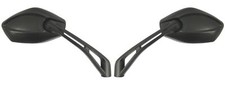 Mirrors Left & Right 10mm Black Rectangle Peugeot Speedfight 3 Pair
