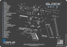 For GEN 3 GLOCK Cerus Gear BENCH MAT 17 19 20 21 22 23 26 27 34 35 36 