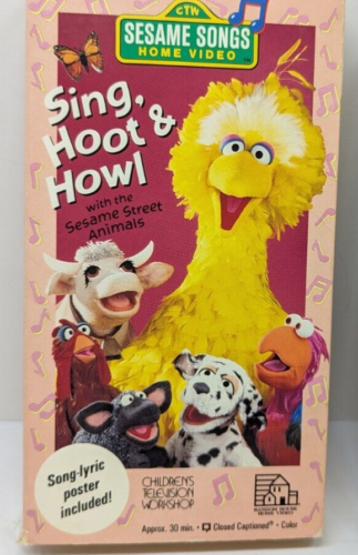 Sesame Street Sing Hoot & Howl 1991 VHS Tape W/ Lyric Poster - Picture 3 of 17