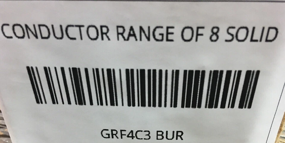 GRF4C3 BURNDY CONDUCTOR RANGE OF 8 SOLID THRU 2 STRAIGHT TIN PLATED CAST BRONZE  - Image 4 of 4