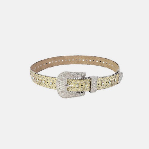 Rhinestone PU Leather Belt - Picture 4 of 15