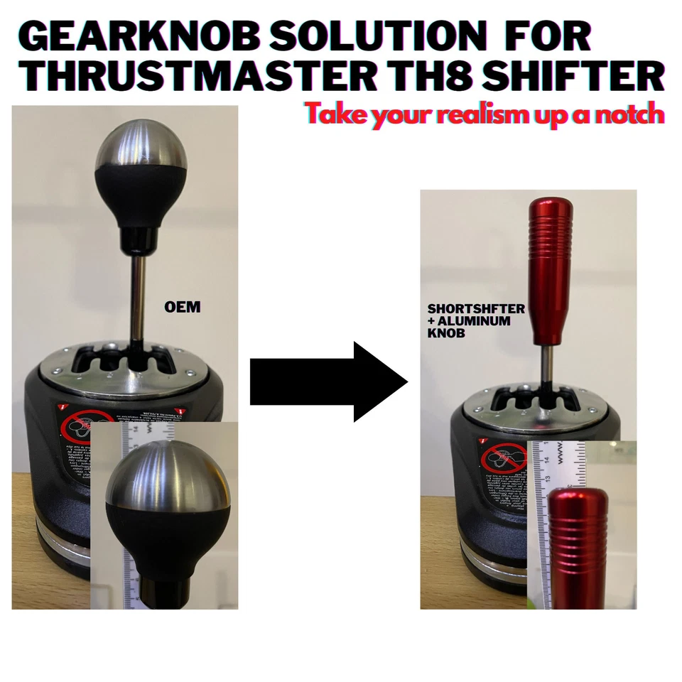 Thrustmaster TH8A gearbox Aluminium gear Knob including Short Shifter Mod - Image 2 of 4