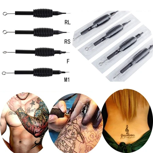Sterilized Disposable Tattoo Needles 3/4" 19mm Tube w/ Grip Tip RL/RS/F/M1