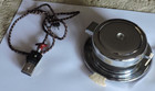 Vintage Art Deco Electric Round Shiny Chrome Waffle Iron-Bakelite Handles — photo 2