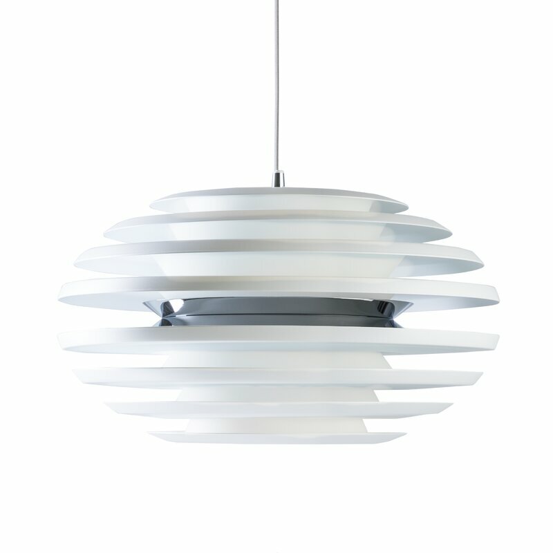 Modern Stylish Ceiling Pendant Ø40cm, White/ Chrome- RRP £499