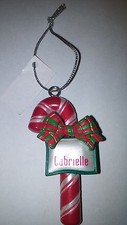 GANZ CANDY CANE PERSONALIZED CHRISTMAS ORNAMENT "GABRIELLE"