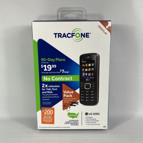 Neuf TRACFONE LG 329G avec 3G, 2" écran, texte, Internet (Value Pack) - Boîte ouverte - Photo 1 sur 4