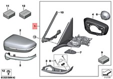 Genuine BMW Alpina B7 G11 Heated Outside Mirror Memory Bus Right 