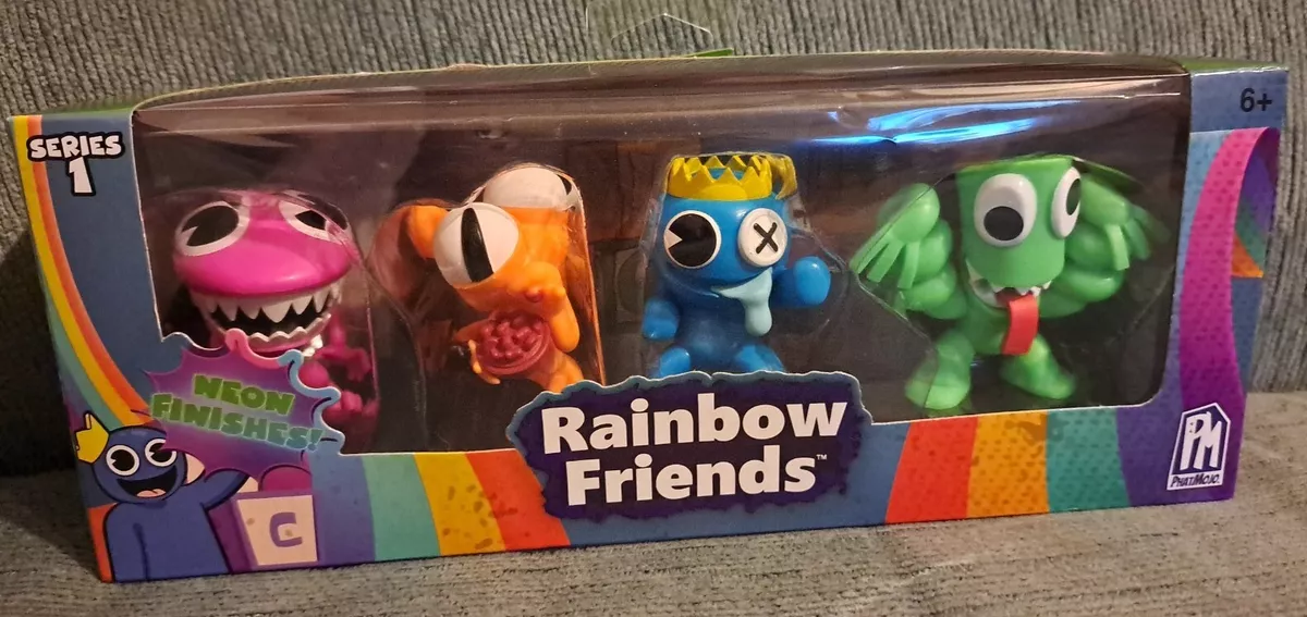 Rainbow Friends Purple, Orange, Green & Blue Figure 4-Pack (Neon