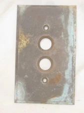 vintage antique brass two button wall switch 1 Gang Cover Plate hardware