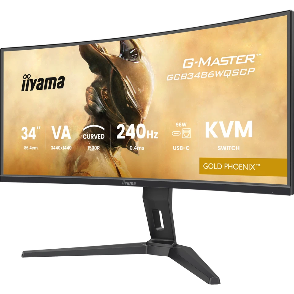 iiyama G-Master GCB3486WQSCP-B1 GOLD PHOENIX, Gaming-Monitor, 86,4 cm (34 Zoll) - Bild 3 von 4