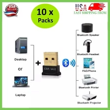 LOT 10 Mini USB Bluetooth Adapter CSR Dual Mode Receiver Windows 10/8/7/XP V4.0