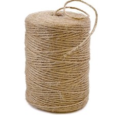 656 Feet 3Ply Jute Twine String, 2mm Natural Brown Thick Twine Rope 2mm-656ft