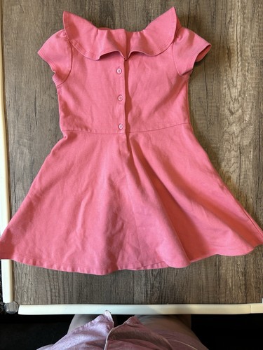 Janie And Jack Pink Peplum Dress Size 4 - Picture 2 of 6