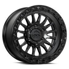 17x9 Lock Off-road Grit Matte Black With Gloss Black Ring Wheel 6x5.5 -12mm
