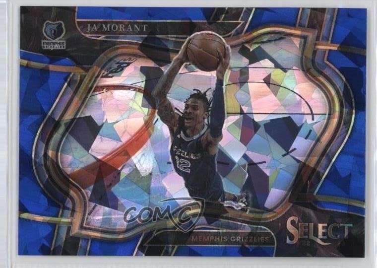 2022-23 Panini Select Courtside Blue Cracked Ice Prizm Ja Morant #258 o8c