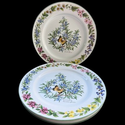 Set of 4 Vintage Royal Worcester Herbs Rosemary Dinner Plates Mint Condition