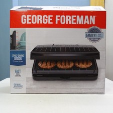 Parrilla y Panini George Foreman tamaño familiar GRS075B, 75 pulgadas cuadradas - Nuevo, caja abierta