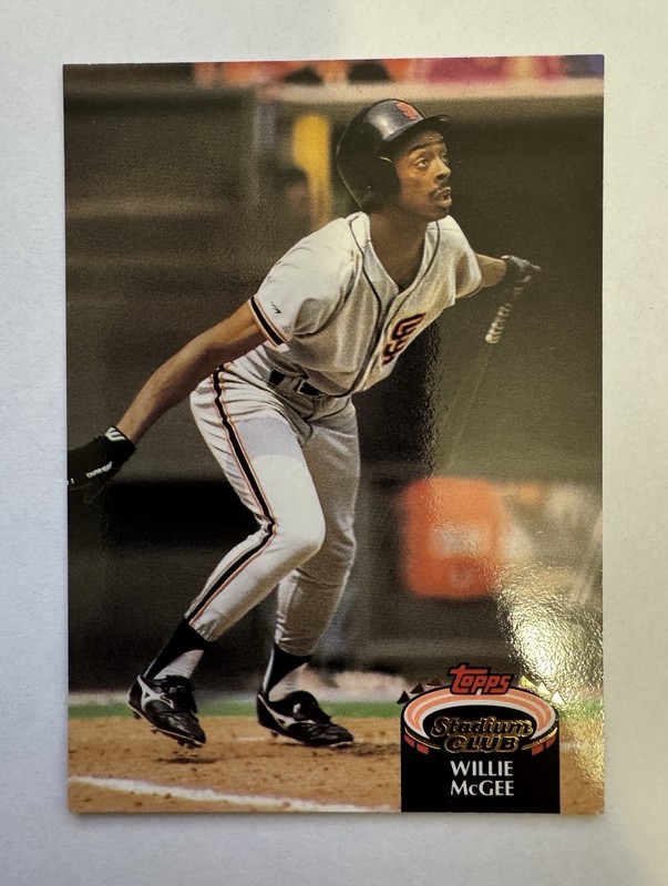 1992 Topps Stadium Club Willie McGee 239 San Francisco Giants Baseball