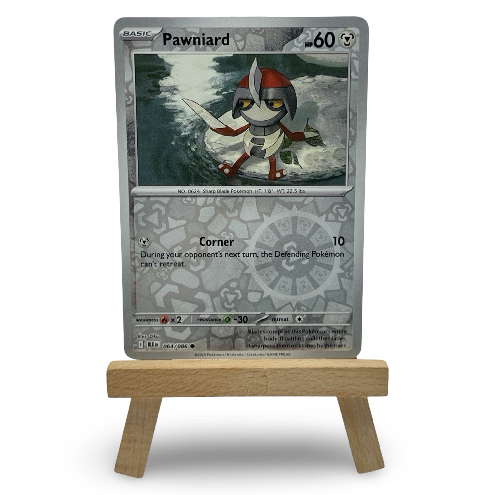 Pokemon Pawniard - 064/086 - Reverse Holo - Black Bolt ENG