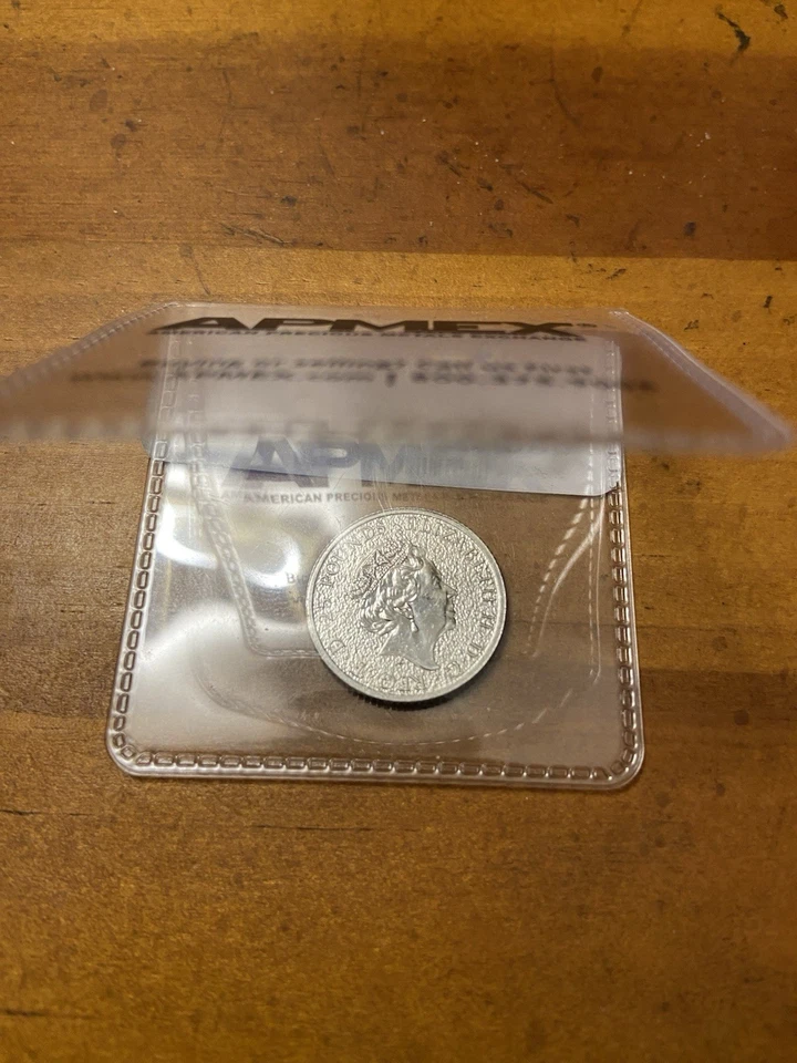 Moneda de platino 2017 Royal Mint serie lunar año del gallo 1/4 OZ Foto 3 de 4