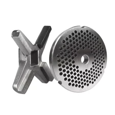 Grinder Knife and Plate Combo for #32 Grinders Universal Plate 3/16" Holes and K