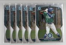 MARTIN GONZALEZ MARINERS 2023 BOWMAN CHROME 1ST #BCP-28 ROOKIE 6X LOT