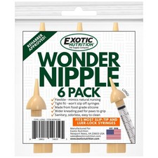 Exotic Nutrition Wonder Nipple Long - Baby Animal Feeding Nipple for Nursing