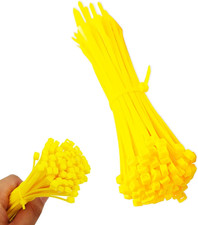 Zip Ties, 100Pcs Yellow Zip Ties 8 Inch, Plastic Ties Small Zipties Cable Tie Wr