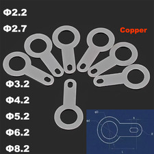 M2.2-M8.2 Solder Tag Lug Ring Connector Terminal Round Welding Lug Washer Copper