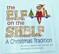 BOY Elf on the Shelf A Christmas Tradition Book ONLY kids Hardcover Book - GOOD