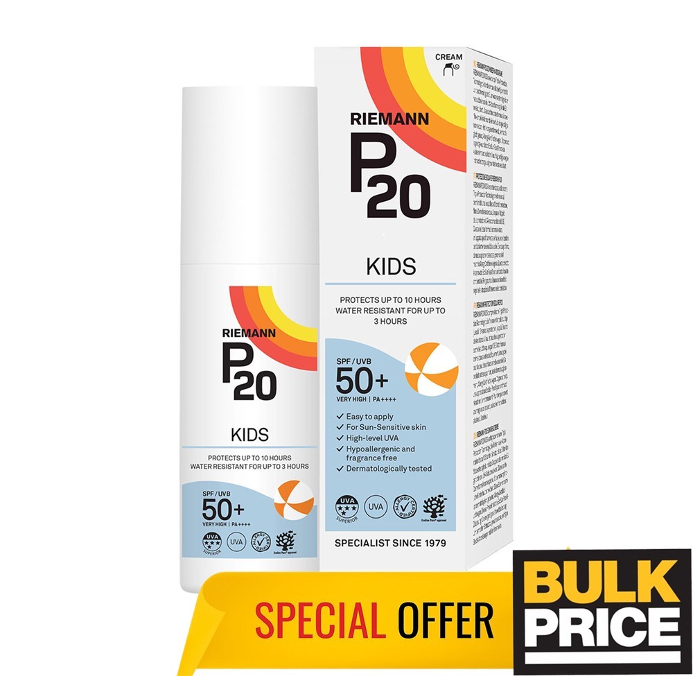 Riemann P20 Bambini SPF 50+ Acqua Resistente 3-Hour Max Protezione Solare 100ml