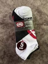 Socks Ecko Unltd Kids Boys Low Cut 5 Pair Medium Size 9-11 Shoe Size 3-9