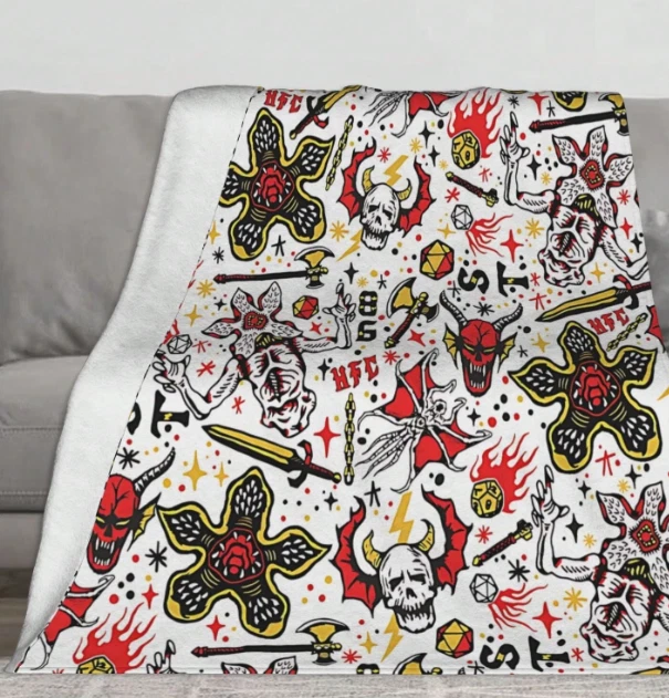 Stranger Things Horror Throw Blanket