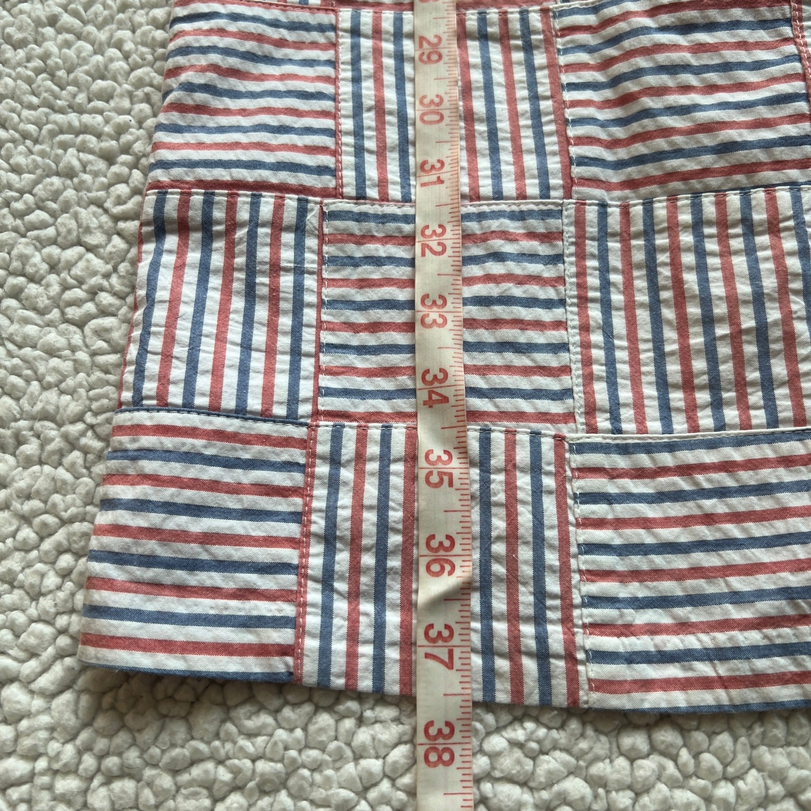 Talbots Red Blue Seersucker Patchwork Sleeveless … - image 12