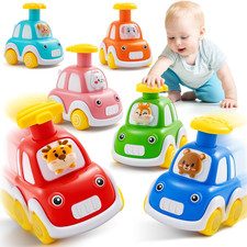 Press and Go Car Toys for Toddlers 1-3, 6 Pack Animal Baby Car Toys for 1 2 Year