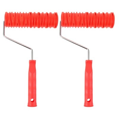 2 Pcs Wanddekor-farbroller Strukturfarbenrolle Dekorative Malwalze