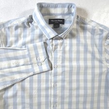 Mizzen Main Leeward Long Sleeve Button Shirt Men's XL Trim No Tuck Gingham Check