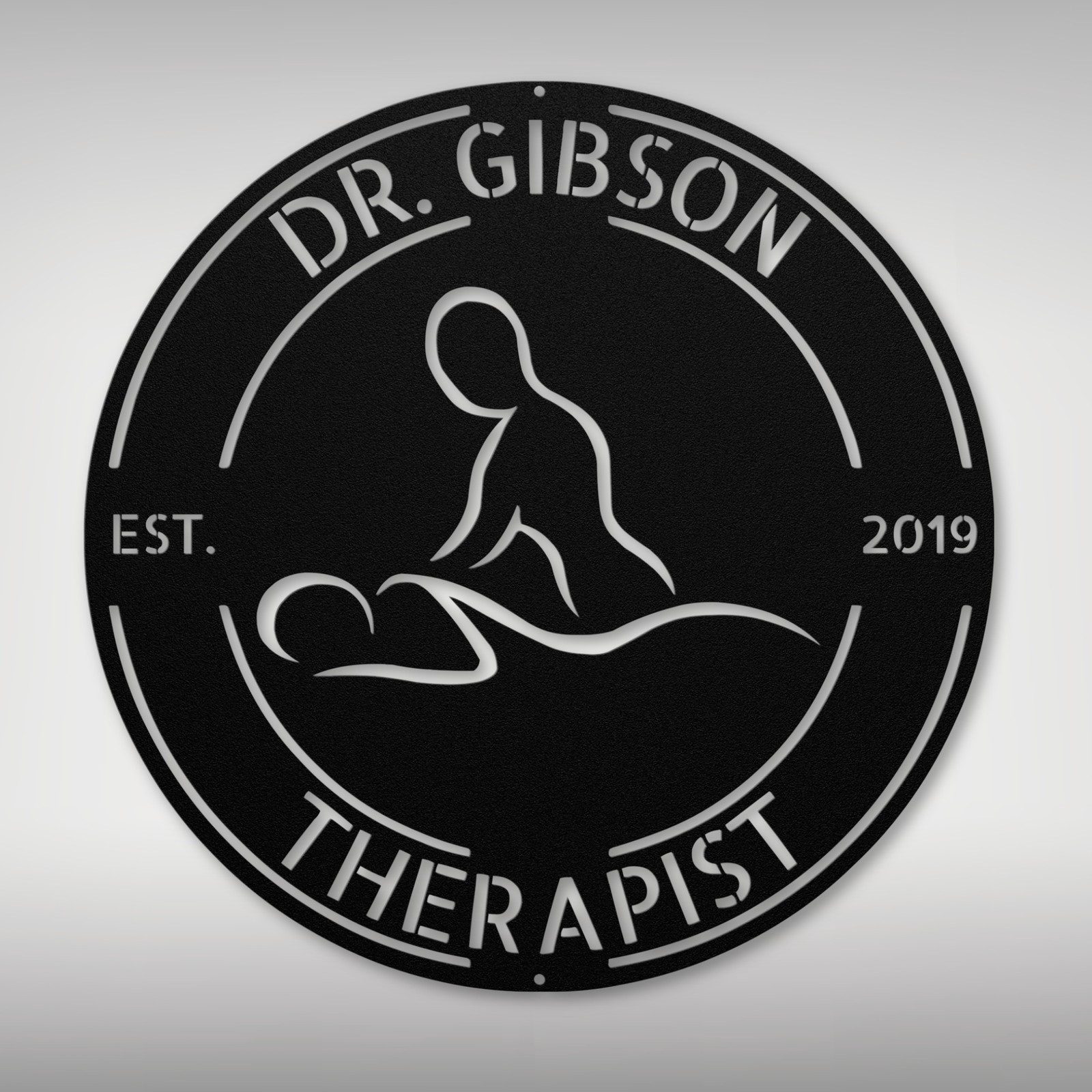 Personalized Massage Therapy Metal Sign Custom Relaxation Spa Decor Gift Idea